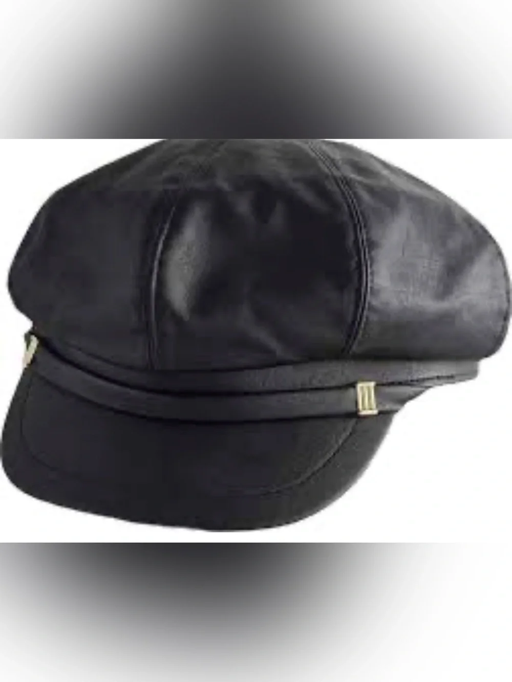 NWT Torrid Faux leather drop style cabbie hat with gold emblem one size